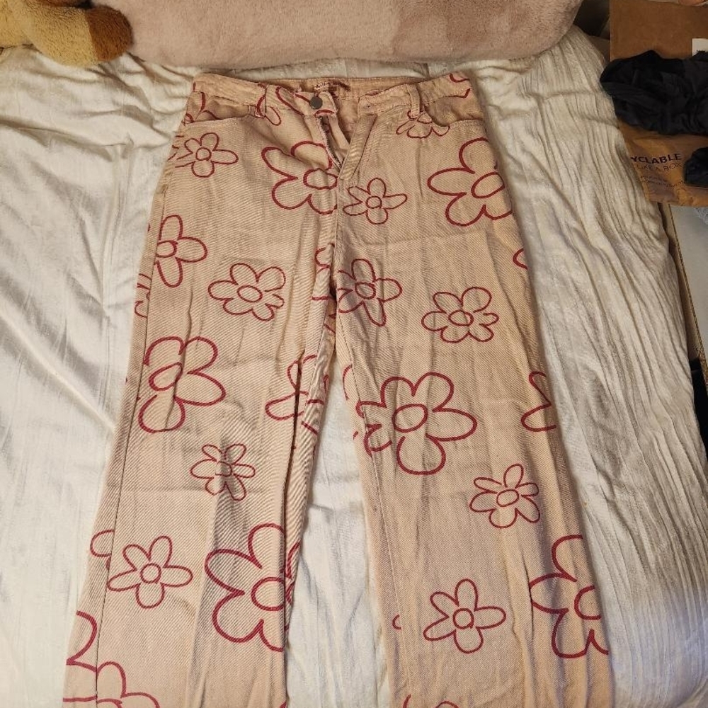 Floral High Rise Women Jeans